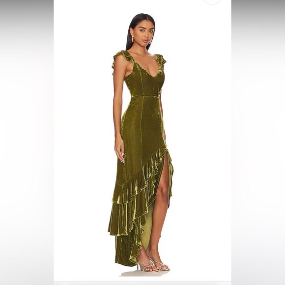 Tularosa velvet green dress - Picture 2 of 9